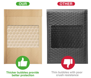 Kraft Natural <strong>Brown</strong> Bubble Mailers Padded <strong>Envelopes</strong> Self-Seal Shipping Bags Mailing <strong>Envelopes</strong> Packaging for <strong>Small</strong> Business - Product Image 3