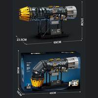 Modèle de chasseur F35b à échelle 1/17, assemblage mécanique DIY, moteur turbofan électrique, jouet de construction pour adultes