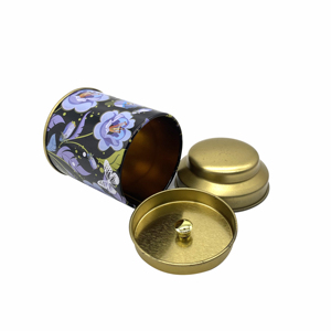 Factory Custom Personalized Luxury Round Tea Tin Can With Airtight Double Lid Empty Metal Packaging Suggar Coffee Tea Tin Box
