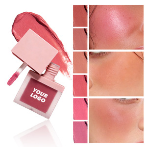 บลัชออนเนื้อลิควิดสีชัดติดทนนานกันน้ำ 6 สี พร้อมโลโก้สั่งทำ บลัชออนเนื้อครีม คอนทัวร์ ลิปกลอส แบรนด์ส่วนตัว - Product Image 1