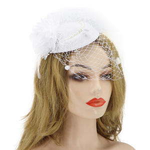 Voile de mariée Genya, épingle à cheveux, accessoire de cheveux en perles, <span class=keywords><strong>filet</strong></span> de gaze, fleur, <span class=keywords><strong>filet</strong></span> de paillettes, accessoire de cheveux en plumes pour la vente en gros - Product Image 2