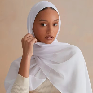 Shengmo kim cương voan bé Đường may 70*180cm đồng bằng khăn trùm đầu Muslim khăn choàng nhà máy bán buôn tùy chỉnh thiết kế kích thước Logo - Product Image 3