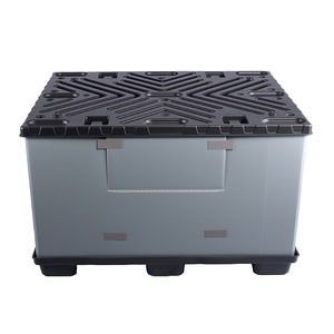 Plastic pallet box, <b>logistics</b> turnover, folding partition, material box, <b>packaging</b> box, honeycomb panel, top and bottom cover - Product Image 1