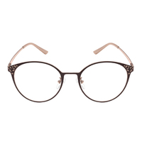 Monturas de Gafas Ópticas Modernas de Titanio IP en Oro Rosa con Patrón Grabado, Monturas de Gafas para Mujer, Diseño de Monturas de Gafas
