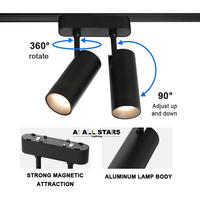 Spot LED européen certifié CE ETL 24V 48V Éclairage sur rail LED magnétique à encastrer en surface Éclairage sur rail magnétique