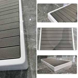 Alfombrilla antideslizante para bañera de madera hueca con drenaje rápido de agua y secado rápido para lavabo, disponible en stock local en EE. UU. - Product Image 3