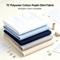 Tissu Oxford uni 170 g/m² 60 % coton et 40 % polyester, technique tissée, pour chemise de fille, teinture unie