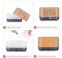 Diffuseur d'huiles essentielles portable 200 ml avec lumière LED 3D effet flamme, garantie 1 an, pour usage domestique