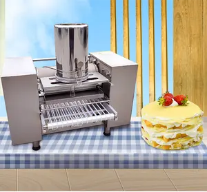 Ticari otomatik mini mille krep kek makinesi otomatique bin katmanlı kek gözleme derisi kurulu krep makinesi