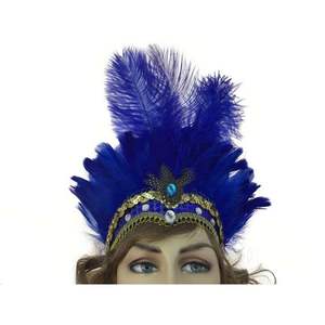 Coiffure en plume de BURLESQUE, COSTUME SALOON CAN smba pour fille, serre-tête - Product Image 3