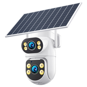 Sistema de Seguridad CCTV Solar de 2 Lentes para Exteriores, 4G IP PTZ, Zoom Digital 16X, Visión Nocturna a Color, Pan-Tilt, Sirena Integrada - Product Image 1