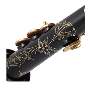 Sassofono <span class=keywords><strong>Soprano</strong></span> OEM SEASOUND JYSS101DBNL con Corpo in Ottone, Tasti Laccati in Nichel Nero, Tonalità BB, Pieghevole e Regolabile - Product Image 6