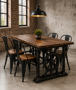 Meilleures ventes - Ensemble de salle à manger moderne en bois à 4 pièces avec structure en métal pour les petits appartements et les hôtels - Product Image 4