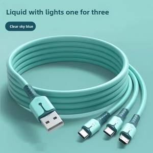 Três-em-um carregamento acessório móvel rápido <span class=keywords><strong>flash</strong></span> silicone cabo de dados para telefones Android carro compatível com tipo-c & computador - Product Image 4