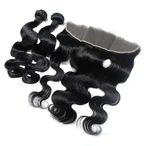 New sales Raw hair bundle in stock unprocessed cut from one donor Raw Indian Body wave weft from 10in to 32in