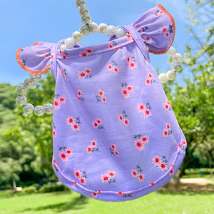 Weiwang Pet <b>Dog</b> <b>Clothes</b> Summer Floral Print Washable Two Legged Garment For Medium Large Breeds - Product Image 2