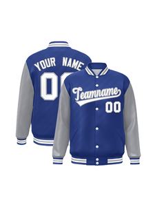 도매 OEM 사용자 정의 로고 다채로운 긴 소매 승화 저지 스트리트웨어 레터맨 코트 대표팀 플러스 사이즈 재킷 남성용 - Product Image 4