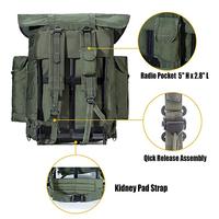 Sac à dos classique ALICE National à cadre externe 45L, étanche, antivol, avec fermeture éclair, en polyester