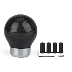 Carbon Fiber Gear Shift Knob Universal Manual Automatic Transmission Ergonomic Round Ball Shape Car <b>Interior</b> <b>Accessory</b> - Product Image 5