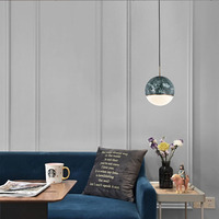 Post-moderne de luxe chambre lampe de chevet personnalité créative simple table à manger en marbre petit lustre