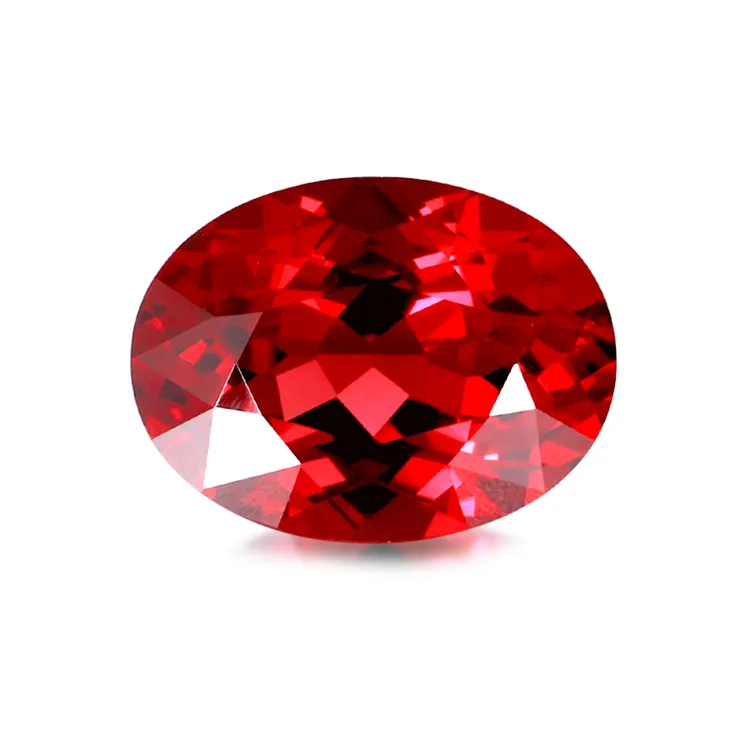 Synthetic Sapphire Price Per Carat Oval Shape Lab Ruby for Ring