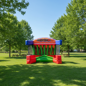 Jeu de tir au basketball gonflable géant Commercial Sport Connect Four pour location de fête - Product Image 1