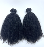 Lots de Cheveux Humains Bruts Afro Crépus Bouclés Brésiliens, 100% Cheveux Humains Vierges, Extensions de Tissage 4a 4b 4c pour Femmes
