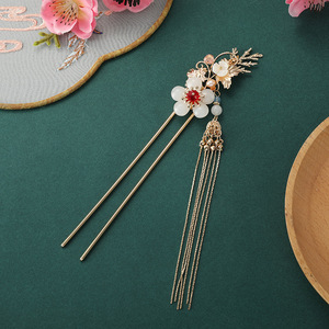 Accessoires pour cheveux Hanfu, épingles à cheveux, ornements capillaires en jade de style ancien pour femmes, petites épingles à cheveux, ornements capillaires, chignons, pompons - Product Image 5