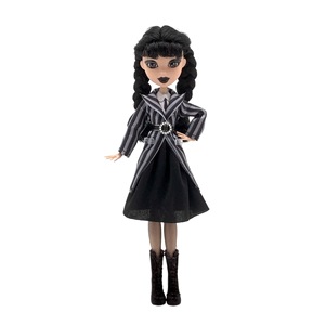Figurine décorative Wednesday <span class=keywords><strong>Addams</strong></span> gothique en caoutchouc, tenue d'écolière, thème rave, non-jouet - Product Image 3