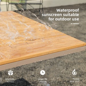 Ensemble table et chaises d'extérieur en métal avec structure en aluminium, résistant à l'eau et aux rayons UV, idéal pour cour, terrasse, jardin, café de loisirs - Product Image 5