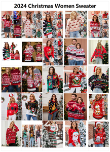 Customized Women Sweater <strong>Dress</strong> Red <strong>Christmas</strong> Cartoon Jacquard Knit Slim Korean Fashion Soft Warm Autumn Winter Pullover - Product Image 6