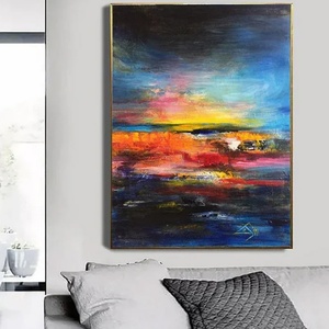 Peinture à l'huile sur toile de nature morte en gros, cadre en bois, faite à la main, décoration murale moderne, art suspendu pour chambre et usage commercial - Product Image 2