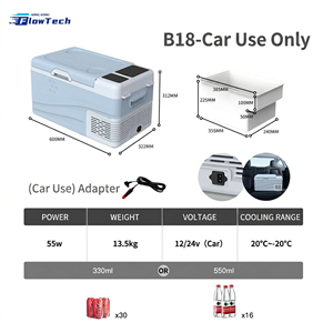 18L 22L 28L 39L 49L Portable 12/24V DC & 220V <b>AC</b> Car Refrigerator, Compressor Freezer <b>Cooler</b> for Household and Vehicle Use - Product Image 2