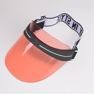 Femmes Hommes Transparent PVC Plastique Pare-Soleil Chapeau Givré Doux Bonbon Couleur Vide Ouvert Top Sports Plage Pare-Soleil Cap - Product Image 2