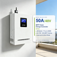 Contrôleur de charge solaire MPPT 50A 48V, régulateur d'énergie solaire PV 180V pour batterie au plomb-acide et au lithium