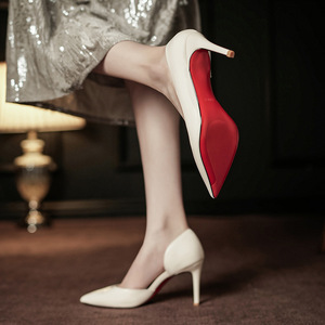 Zapatos de Tacón Alto para Mujer, Modelo 8001G, Punta en Pico, Tacón de Aguja, Charol, Suela Roja, Formales - Product Image 4
