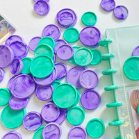 Anneaux de reliure RINGNOTE 38 mm en plastique marbré, 1,5 pouce, lot de 1000, pour carnets et agendas à reliure disque
