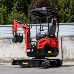 Hightop Factory levert hydraulische rupsmini-graafmachines HT18 1,8 ton, kleinste machines, micro mini rupsgraafmachine uit China. - Product Image 2