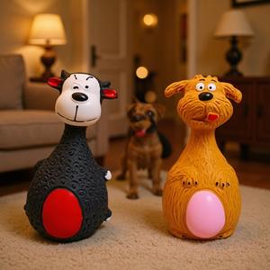 Juguete de Látex con Sonido para Perros, Limpieza Dental, Alivio del Estrés, Consumo de Energía Física, para Perros Pequeños, Corgi, Perros Grandes, <span class=keywords><strong>Bully</strong></span> - Product Image 4