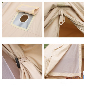 Tente de glamping moderne de luxe pour toute la famille, imperméable, quatre saisons, avec un grand design de <span class=keywords><strong>yourte</strong></span> en coton en forme de pyramide - Product Image 5