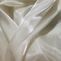 Tissu en satin de polyester 100 % satiné effet organza brise fraîche brillant pour robes, vêtements et loisirs créatifs – Vente en gros
