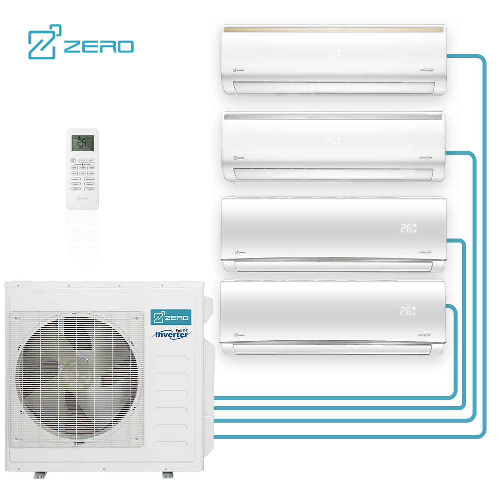 ZERO Brand Z-MAX mural conduit système multizone climatiseurs pompe à chaleur onduleur multi-zone climatiseur split