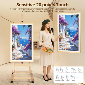 Marco Digital de Fotos con Pantalla Táctil NFT de 21.5/24/27 Pulgadas, Antireflejo, 1080P HD, Android, WiFi, Reloj Inteligente, AVI, para Museo, <span class=keywords><strong>Restaurante</strong></span> - Product Image 3