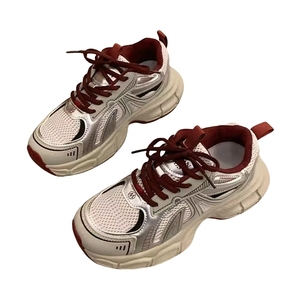 Baskets compensées légères en maille à lacets pour femmes, respirantes et décontractées, idéales pour l'automne, avec design antidérapant - Product Image 4