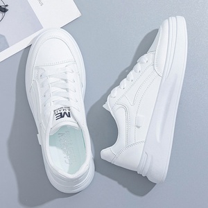 Spring Autumn New <b>White</b> Platform Sneakers Round Toe <b>Lace</b> up Casual Shoes for Students - Product Image 2
