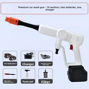 Nettoyeur haute pression sans fil, portée <span class=keywords><strong>de</strong></span> pulvérisation <span class=keywords><strong>de</strong></span> 15 m, pistolet <span class=keywords><strong>de</strong></span> nettoyage haute pression portable, batterie <span class=keywords><strong>au</strong></span> lithium pour voiture, <span class=keywords><strong>jardin</strong></span>, usage domestique - Product Image 4