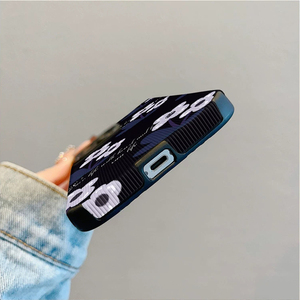 Custodia per cellulare in TPU con stampa floreale blu viola in similpelle per <span class=keywords><strong>iPhone</strong></span> X, XR, <span class=keywords><strong>11</strong></span>, 12, 13, 14, 15, 16, 17, 18 Pro Max - Product Image 6