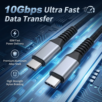 Câble de données USB-C vers USB-C PD 60W 100W, câble de charge rapide Type-C vers Type-C pour iPhone 17 16 15 Samsung