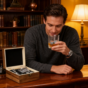 Ensemble de verres à <span class=keywords><strong>whisky</strong></span> personnalisés avec logo personnalisé Verre à <span class=keywords><strong>whisky</strong></span> et sous-verre en pierre Promotion Ensemble de cadeaux de barware pour hommes - Product Image 3
