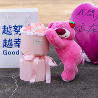 Nouveautés LUYI - Bouquets de fleurs préservées, ours en peluche dans des boîtes cadeaux pour la Saint-Valentin